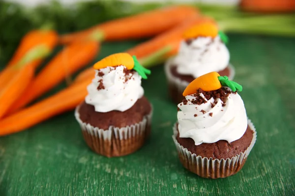 Muffin al cioccolato alla carota — Foto Stock