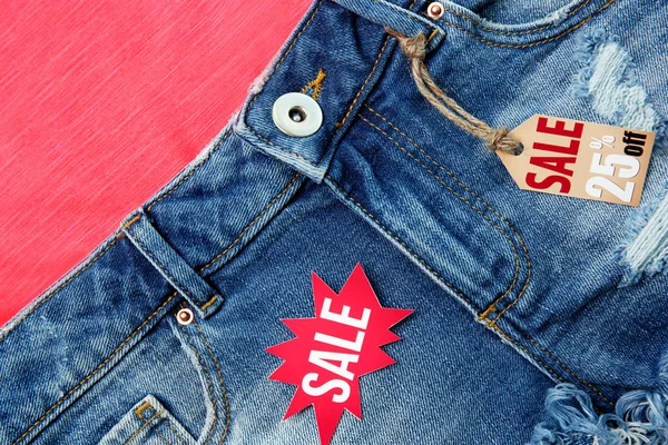 Closeup ženské džíny — Stock fotografie