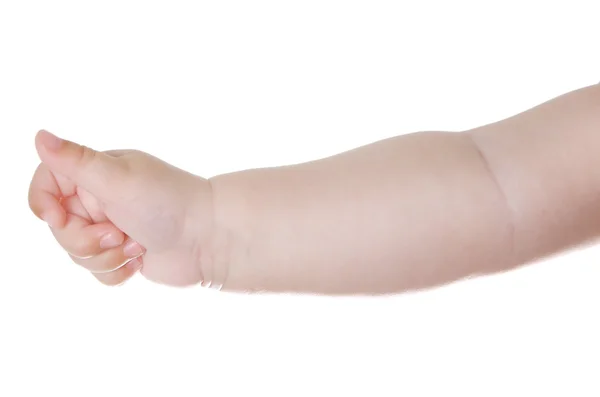 Mano de bebé en blanco —  Fotos de Stock