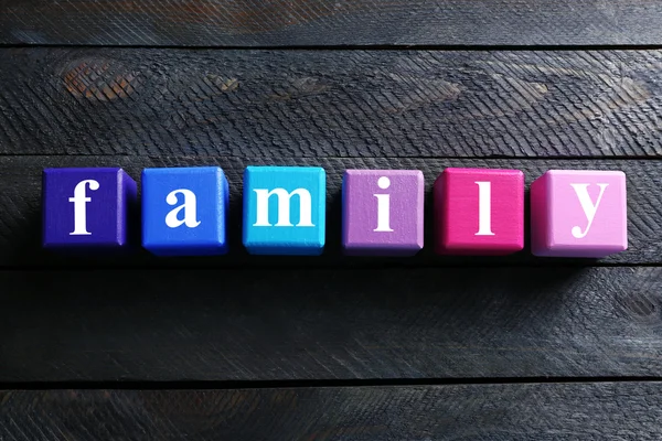Цветное слово FAMILY — стоковое фото