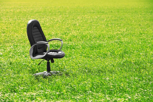 Chair on the wheat field — Stock Photo, Image