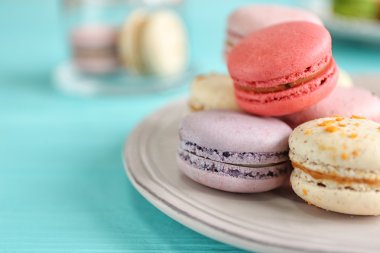 Renkli lezzetli macaroons