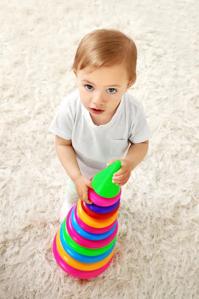 Cute baby girl playing — Stock Photo, Image