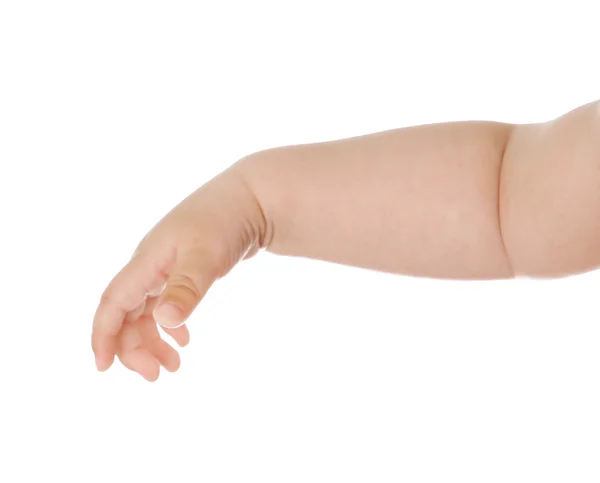 Baby hand on white — Stock Photo, Image