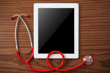Sağlık stetoskop ve tablet