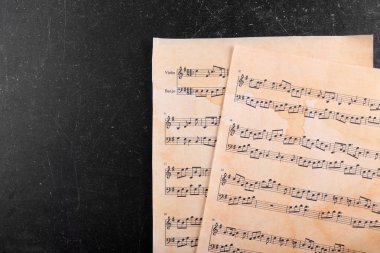 Müzik notlar sayfaları