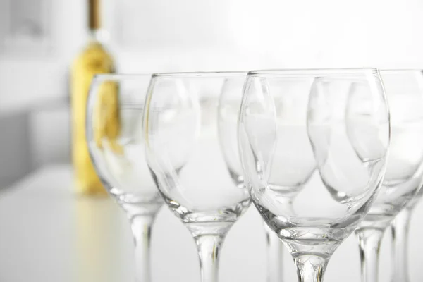 Clean empty wineglasses — Stock Photo, Image
