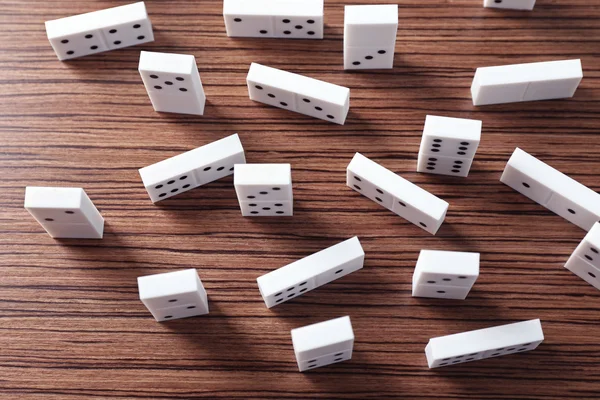 Montón de dominó blanco — Foto de Stock
