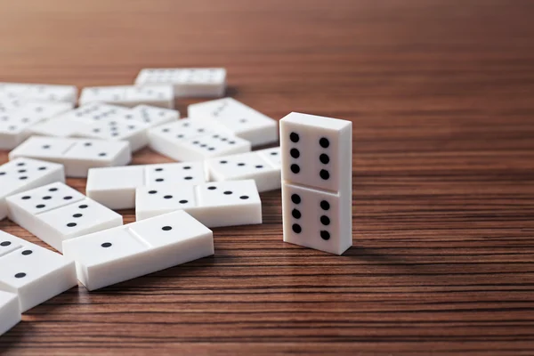 Heap of white dominoes — Stock Photo, Image