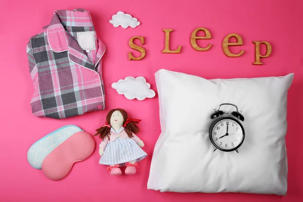 Concetto di sonno con accessori — Foto Stock