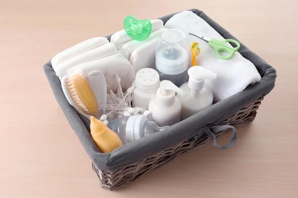 Acessórios de bebê para higiene — Fotografia de Stock
