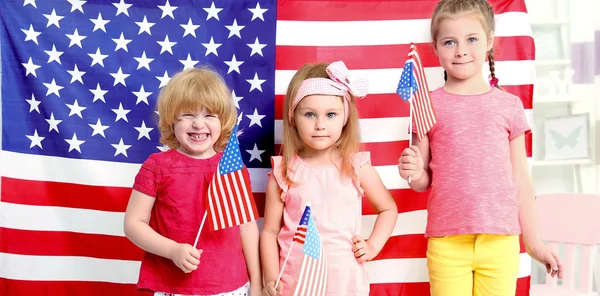 Children American Flag Kindergarten Stock Picture