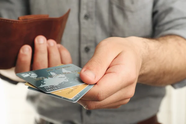 Man holding wallet — Stock Photo, Image