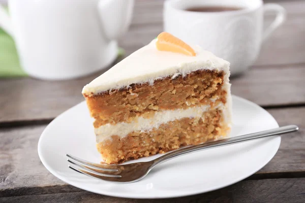 Delicioso bolo de cenoura — Fotografia de Stock