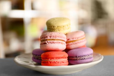 taze lezzetli macaroons 