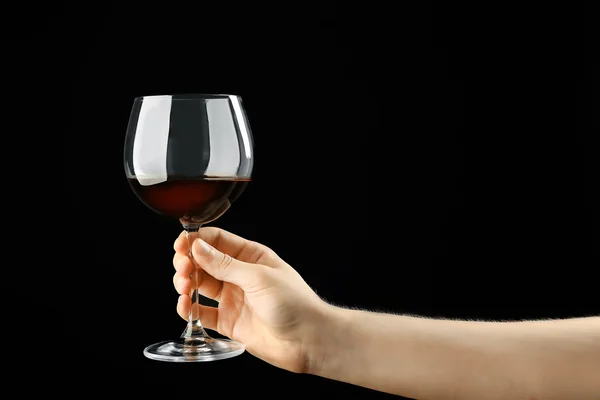 Hand som håller glas — Stockfoto