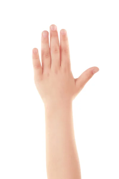 Dětské ruce znamení — Stock fotografie
