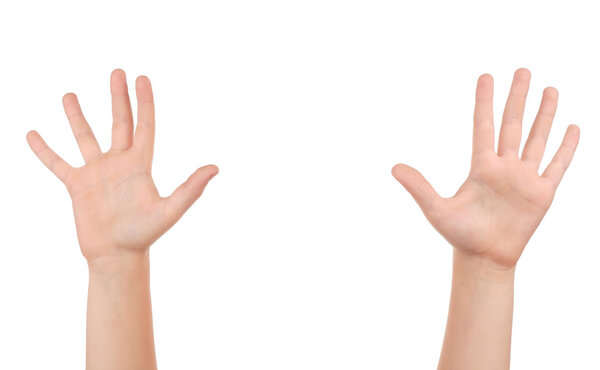 Child hands sign 
