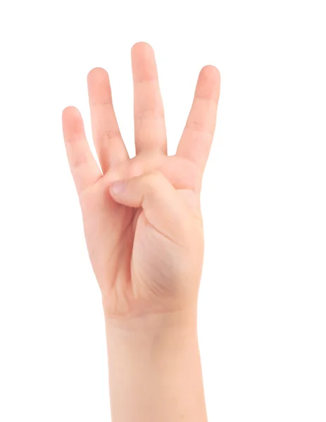Dziecko ręką znak — Zdjęcie stockowe