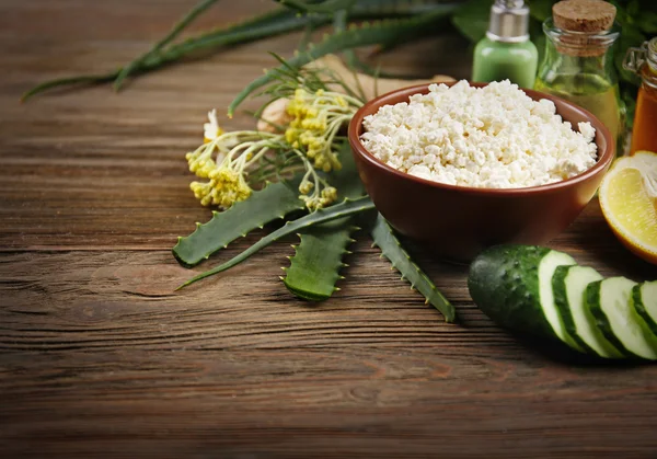 Ingredientes naturais para cuidados com a pele — Fotografia de Stock