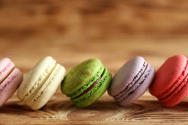 Renkli lezzetli macaroons — Stok fotoğraf