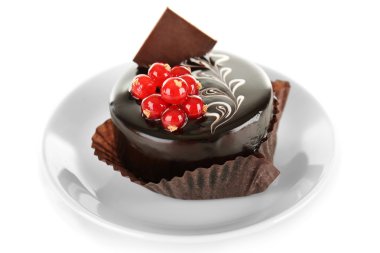 Taze Frenk üzümü ile çikolatalı kek 