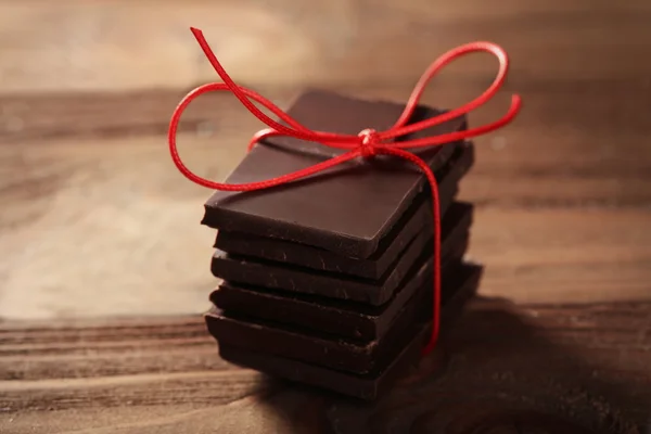 Montón de rebanadas de chocolate — Foto de Stock