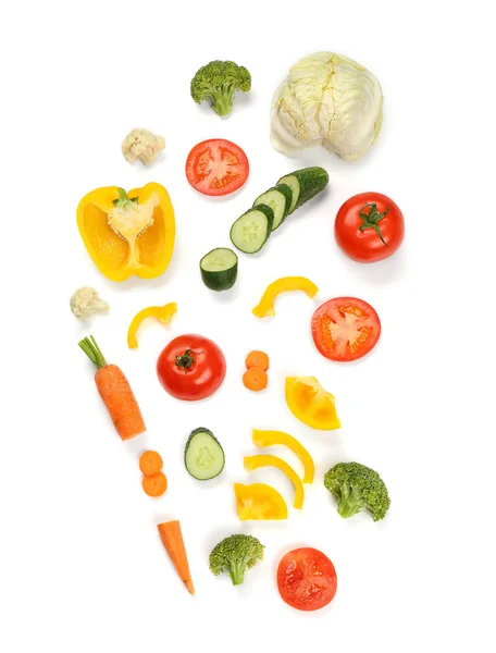 Légumes frais sur blanc — Photo