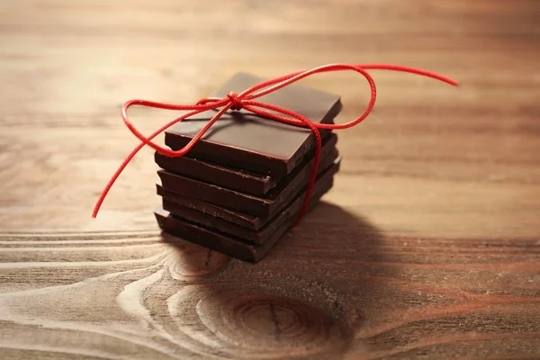 Pilha de fatias de chocolate — Fotografia de Stock