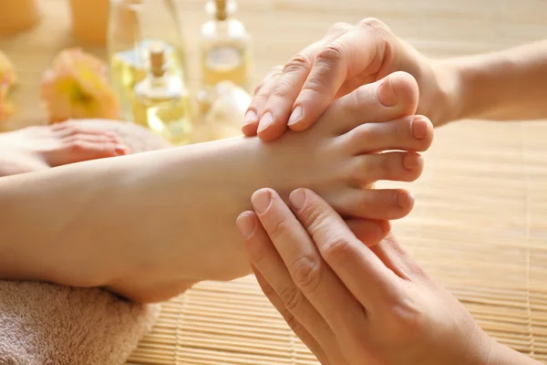 Female feet treatment — Stock Photo, Image