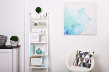 modern mobilya ile beyaz iç