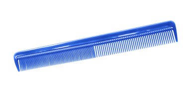 İzole mavi plastik tarak