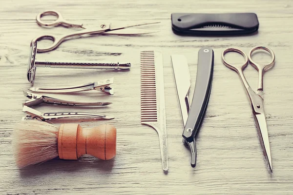 Ferramentas vintage de barbearia — Fotografia de Stock