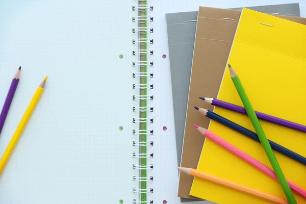 Pile of School notebooks — Stock Photo, Image
