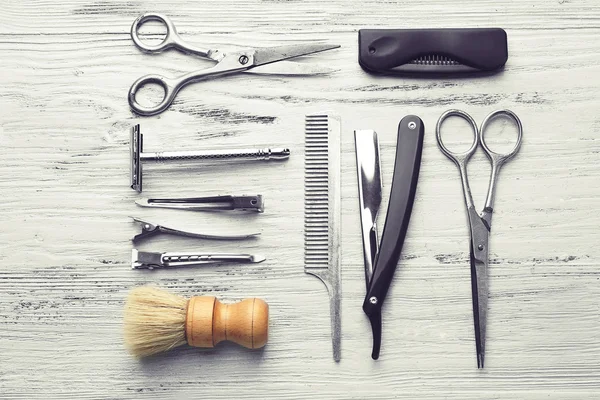 Вінтажні інструменти перукарні — стокове фото