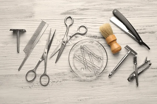 理发店的老式工具 — 图库照片