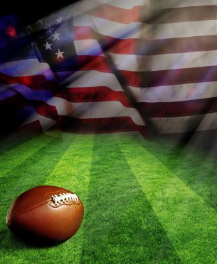 Yeşil alan üzerinde Amerikan futbolu 