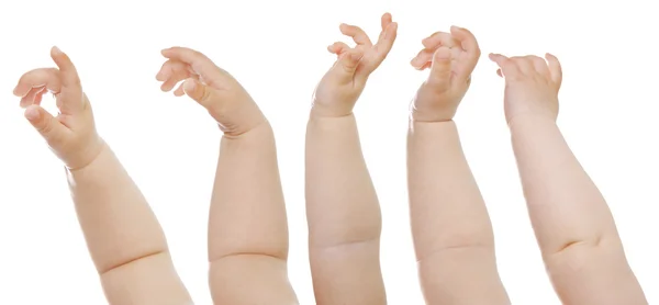 Mãos de bebês isoladas — Fotografia de Stock