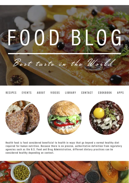 Rectanfood blogg koncept — Stockfoto