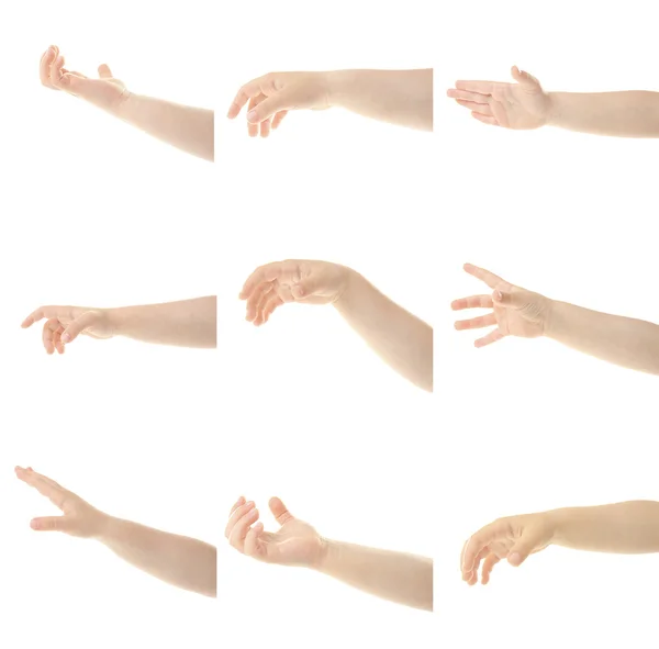 Руки ребенка жестикулируют — стоковое фото