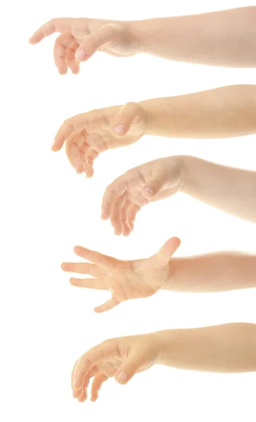 Kinderhände gestikulieren — Stockfoto