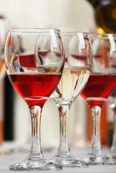 Glas med olika vin — Stockfoto