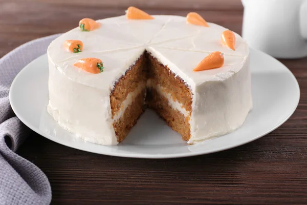 Delicioso bolo de cenoura — Fotografia de Stock