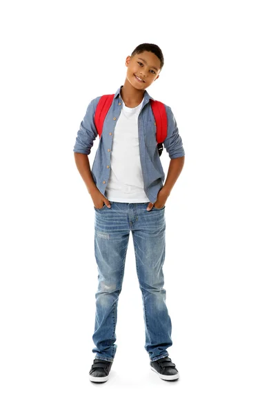 African American boy, isolerade — Stockfoto