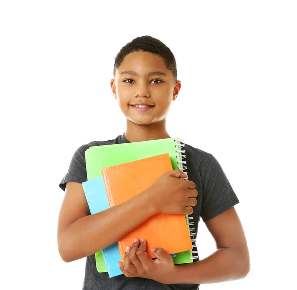 African American boy with books Royalty Free Stock Images