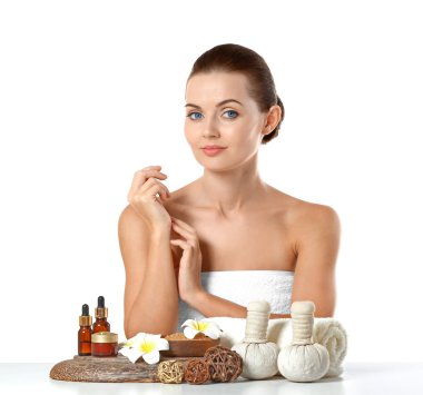 Güzel kız ile spa oluşturma