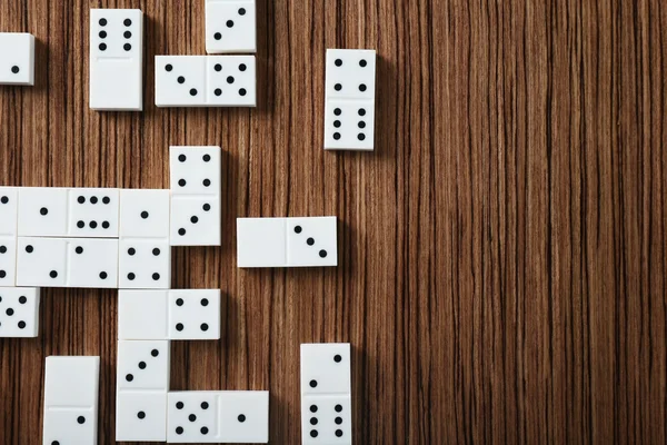 Dominoes on wooden background — Stock Photo, Image