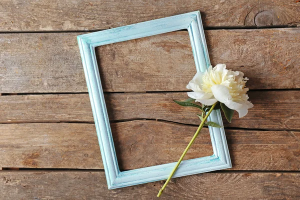 Beautiful flower and photo frame — Stock Photo, Image