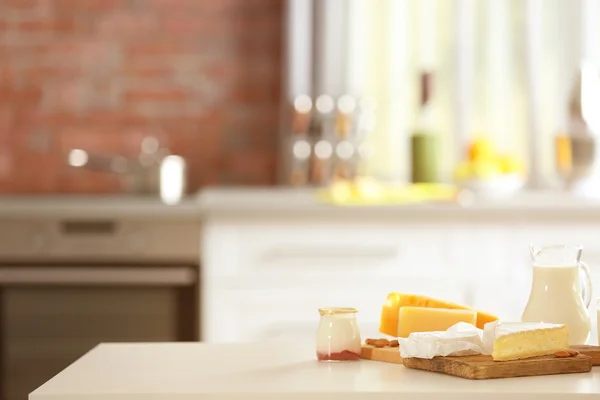 Dairy products on table — Stock Photo, Image