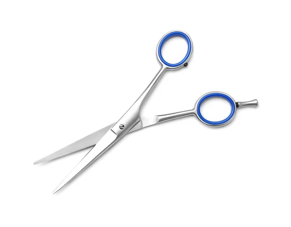 Different types of professional hairdresser scissors. Word HAIRSTYLE on  white background Stock Photo by ©belchonock 126689672